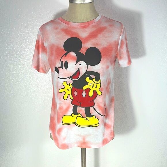 Mickey Mouse Tops - Mickey Mouse Women's  Multicolor T-Shirt Short Sleeve Size Medium